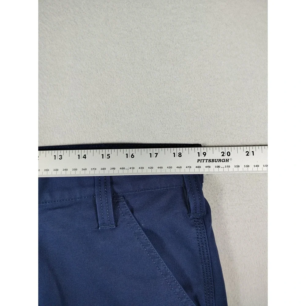 Carhartt Cargo‎ Shorts Mens 36 Blue Relaxed Fit Canvas Stretch Workwear Durable